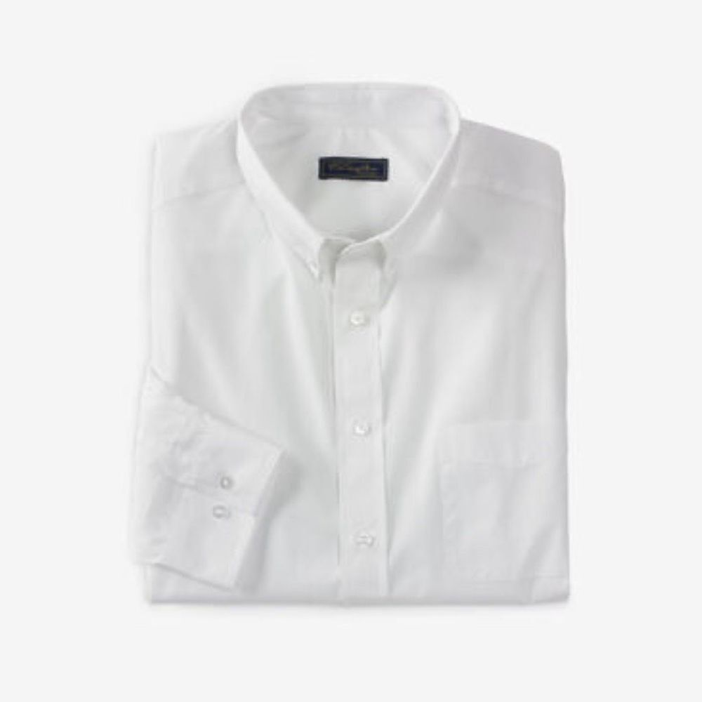 King Size Men's White Button Up Long Sleeve Shirt Size 19/36